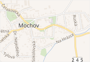 Na Rybníčku v obci Mochov - mapa ulice