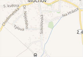 Sokolovská v obci Mochov - mapa ulice