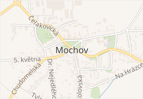 U Výmoly v obci Mochov - mapa ulice