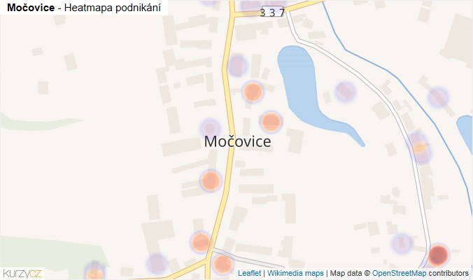 Mapa Močovice - Firmy v části obce.
