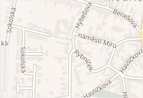 Hybešova v obci Modřice - mapa ulice