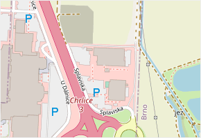 Splaviska v obci Modřice - mapa ulice