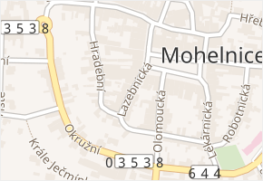 Lazebnická v obci Mohelnice - mapa ulice