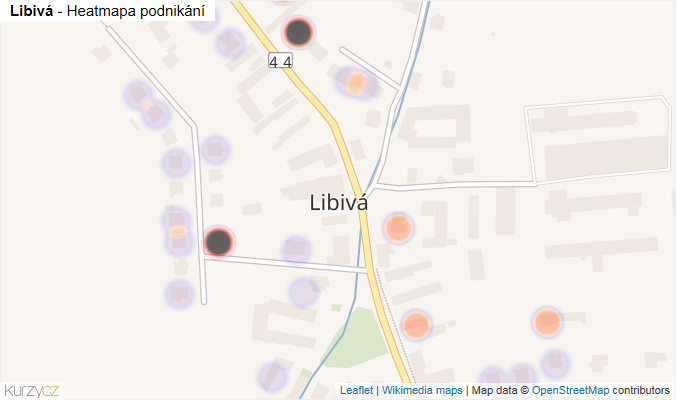 Mapa Libivá - Firmy v části obce.