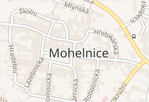 Mohelnice v obci Mohelnice - mapa části obce