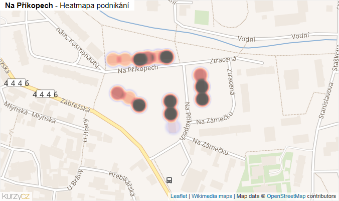 Mapa Na Příkopech - Firmy v ulici.