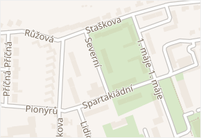 Severní v obci Mohelnice - mapa ulice
