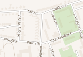 Staškova v obci Mohelnice - mapa ulice
