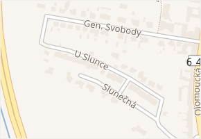 U Slunce v obci Mohelnice - mapa ulice