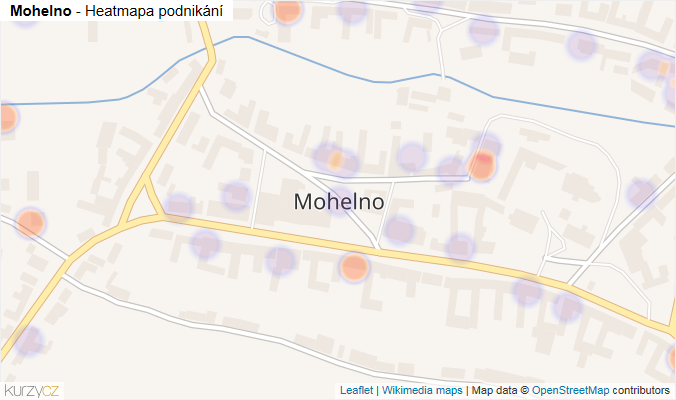 Mapa Mohelno - Firmy v části obce.
