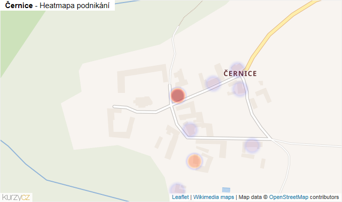 Mapa Černice - Firmy v části obce.
