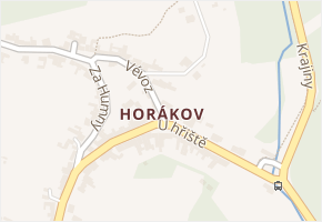 Horákov v obci Mokrá-Horákov - mapa části obce