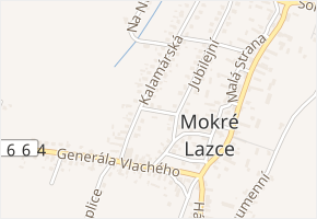 Cihelní v obci Mokré Lazce - mapa ulice