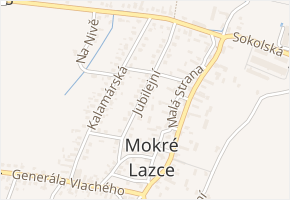 Jubilejní v obci Mokré Lazce - mapa ulice