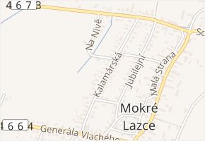 Kalamárská v obci Mokré Lazce - mapa ulice