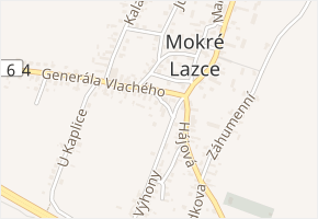 Tyršova v obci Mokré Lazce - mapa ulice