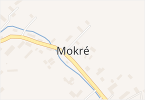 Mokré v obci Mokré - mapa části obce