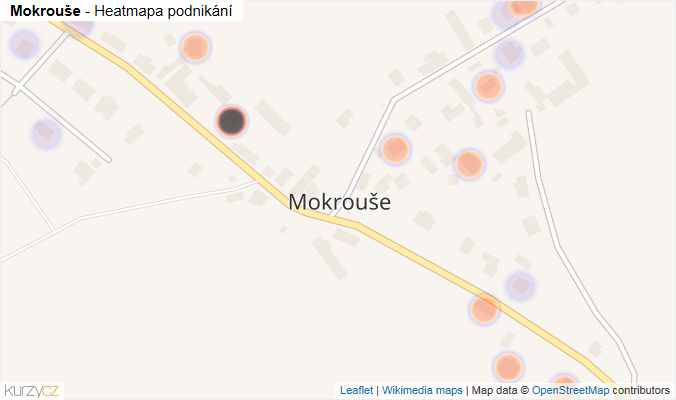 Mapa Mokrouše - Firmy v části obce.