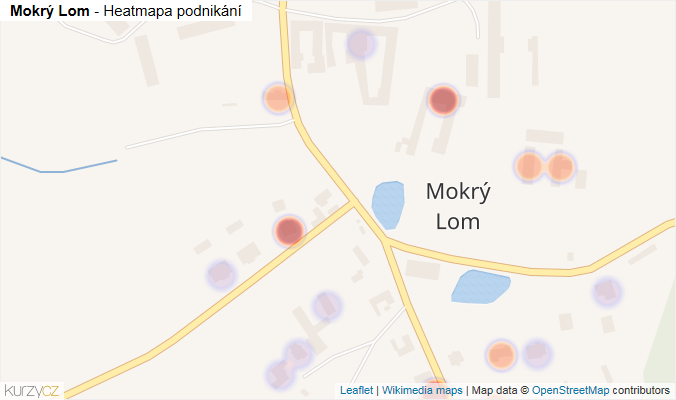 Mapa Mokrý Lom - Firmy v části obce.