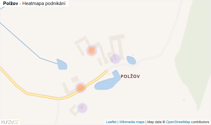 Mapa Polžov - Firmy v části obce.