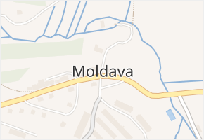 Moldava v obci Moldava - mapa části obce