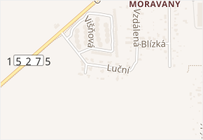 Luční v obci Moravany - mapa ulice