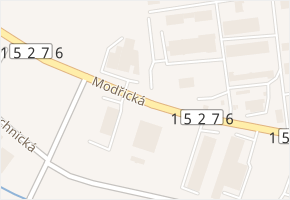 Modřická v obci Moravany - mapa ulice