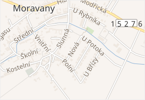 Nová v obci Moravany - mapa ulice