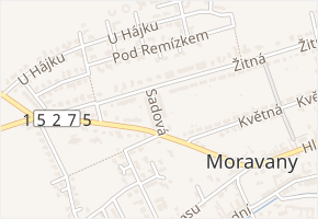 Sadová v obci Moravany - mapa ulice