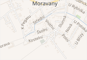 Školní v obci Moravany - mapa ulice