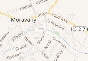 Slunná v obci Moravany - mapa ulice