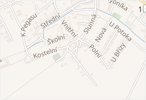 V Uličce v obci Moravany - mapa ulice