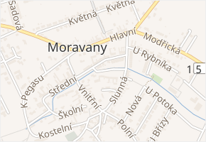 Zahradní v obci Moravany - mapa ulice