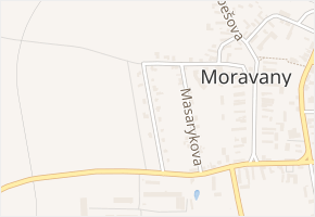 Boženy Němcové v obci Moravany - mapa ulice