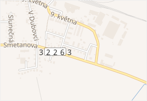 Jasmínová v obci Moravany - mapa ulice