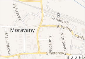 Komenského v obci Moravany - mapa ulice