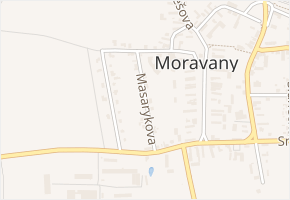Masarykova v obci Moravany - mapa ulice
