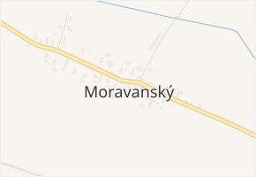 Moravanský v obci Moravany - mapa části obce