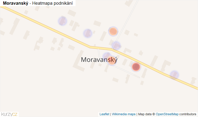 Mapa Moravanský - Firmy v části obce.