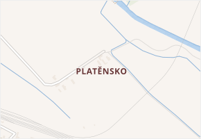 Platěnsko v obci Moravany - mapa části obce