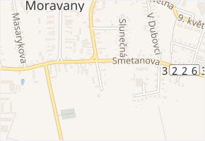 Smetanova v obci Moravany - mapa ulice
