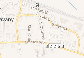 V Dubovci v obci Moravany - mapa ulice