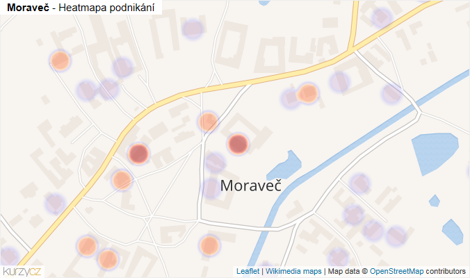 Mapa Moraveč - Firmy v části obce.