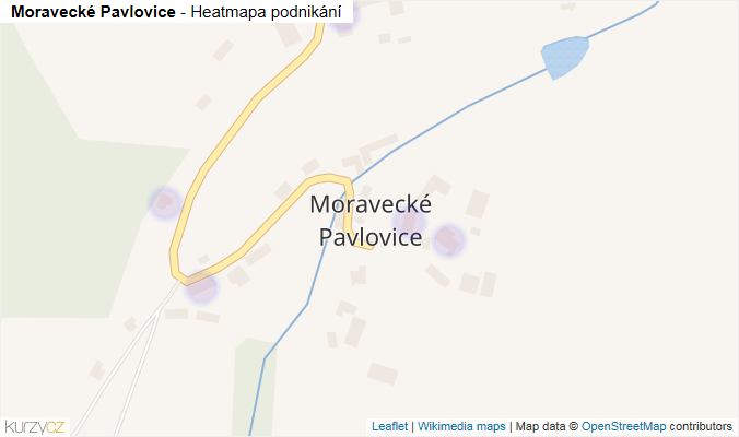 Mapa Moravecké Pavlovice - Firmy v části obce.