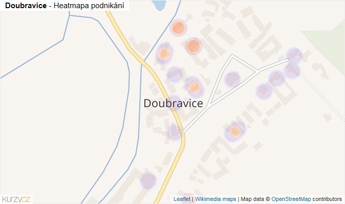 Mapa Doubravice - Firmy v části obce.