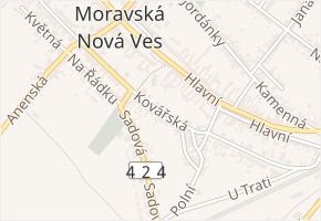 Kovářská v obci Moravská Nová Ves - mapa ulice