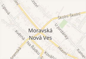 náměstí Republiky v obci Moravská Nová Ves - mapa ulice