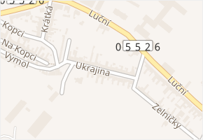 Ukrajina v obci Moravská Nová Ves - mapa ulice