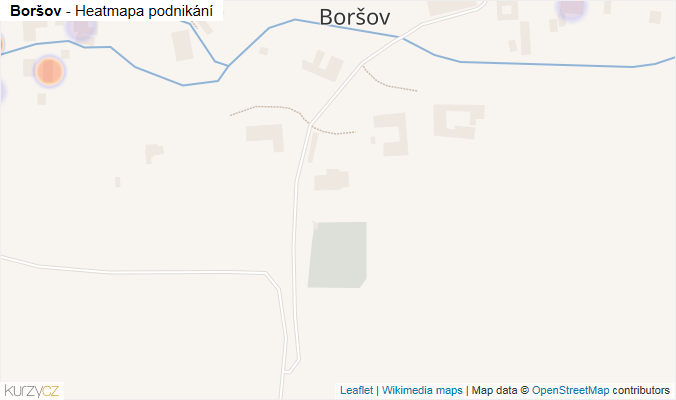 Mapa Boršov - Firmy v části obce.