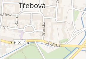 Bránská v obci Moravská Třebová - mapa ulice